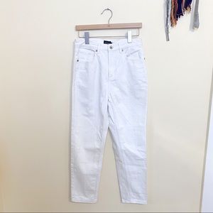 Frank & Oak • white straight leg jeans